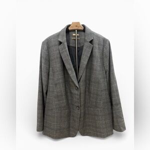 Talbots Gray Plaid Women's Blazer Size XL